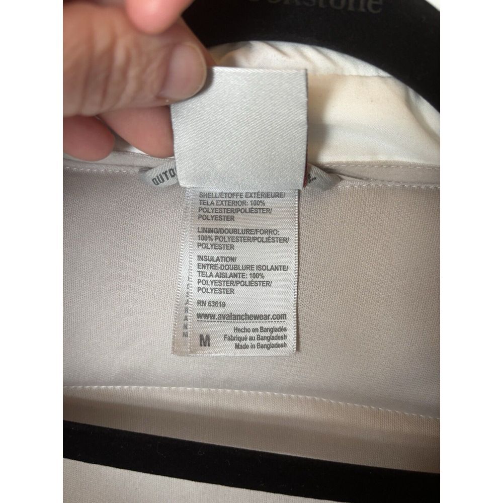 Avalanche‎ Ivory Quilted Pullover Jacket Size Medium 1/2 Snap Outdoor Hiking - Picture 10 of 11